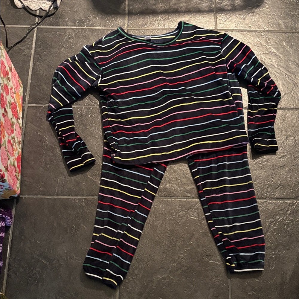 Women's Striped Pajama Set - Multicolor